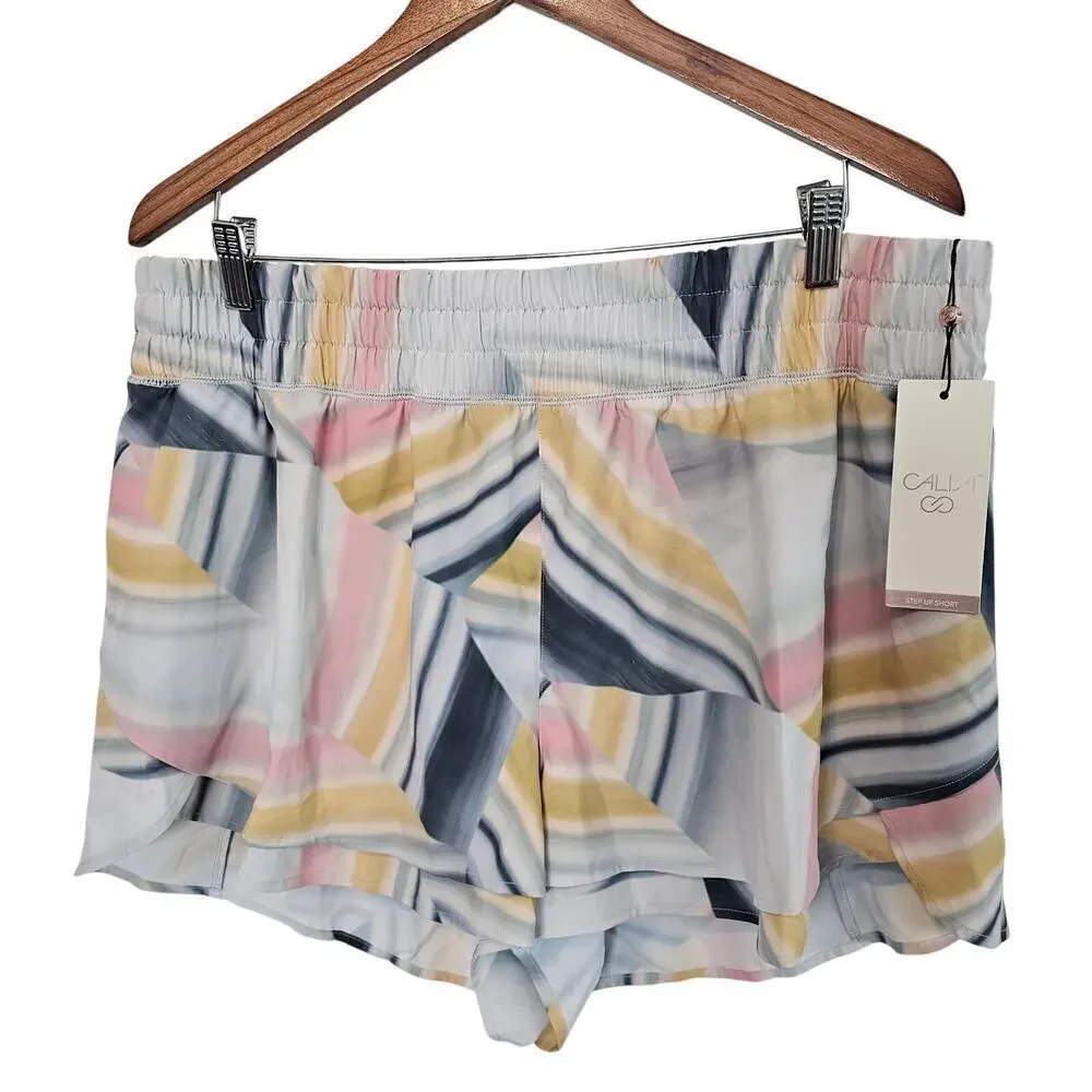Calia Carrie Underwood Step Up Shorts Women XXL Blue High Rise 3